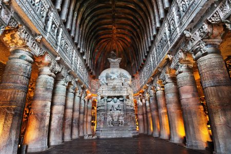 Buddha Statue in Ajanta Caves.